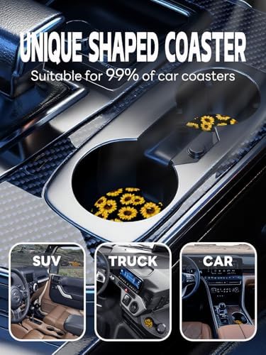 WOCOCN Car Coasters, Cup Holder Coasters - Image 6