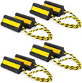 4 Pair Heavy Duty Rubber Wheel Chocks by Datanly