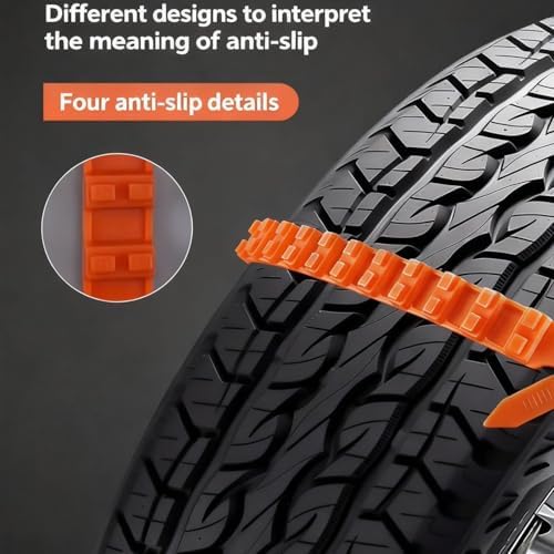 40PCS Tire Traction Straps, Zip Tie Snow Chains, Universal Reusable Anti-Skid - Image 3