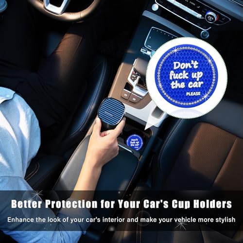 Ziciner 4 Pack Bling Car Cup Holder Coaster, 2.75 Inch Anti-Slip Auto Insert - Image 4