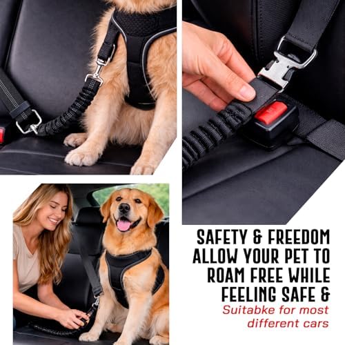 Dog Seat Belt for Car, 2 Pack Adjustable Dog Car - Image 4
