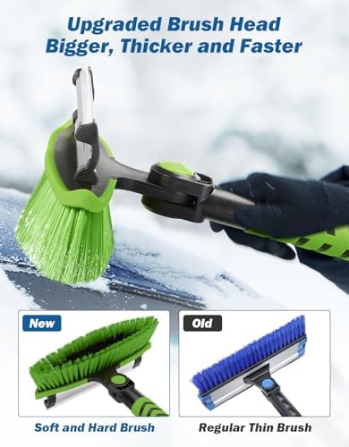 JOYTUTUS 41.5IN Extendable Snow Brush and Ice Scraper, 270°Pivoting Snow - Image 3
