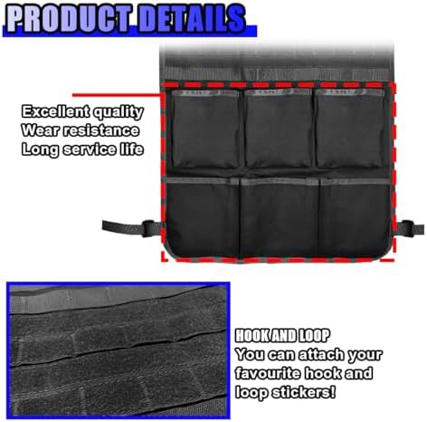 Tactical Molle Panel Car Seat Back Organizer, Waterproof Car Front Seat - Image 4