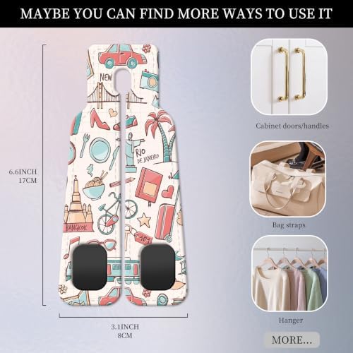 PU Leather Car Seat Hook, Storage Headrest Hanger, Cute Car Backseat Organizer - Image 4