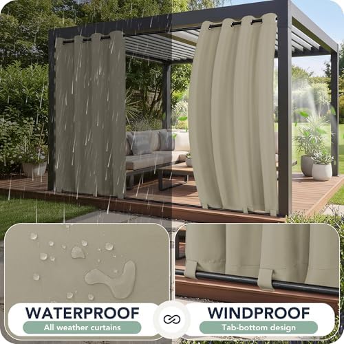 Gazebo Curtains Outdoor Waterproof 6 Panels, Porch Sun Shade - Image 2