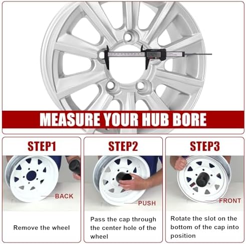 4.25" Bore Push-Through Trailer Wheel Center Caps, 3.66" Tall, 4 Pack - Image 5