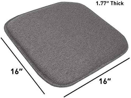Sweet Home Collection Chair Cushion Memory Foam Pads Honeycomb Pattern Slip Non - Image 4