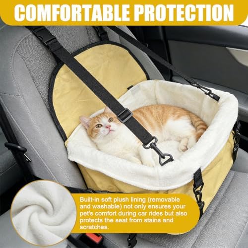 Dog Car Seats for Small Dogs, Portable Soft Auto Pet Booster Seats - Image 4