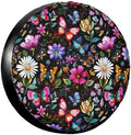Cute Daisy Spare Tire Cover Pink Wheel Tire Cover Fit Trailer, SUV and Many by MAGIFUN
