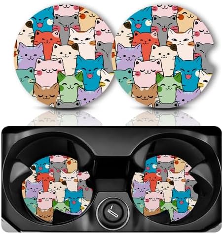 Yonlevres Car Coasters for Cup Holders, 2 Pack by Yonlevres