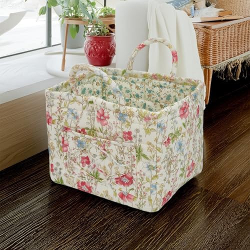 Car Storage Basket for Back Seat, Aesthetic Fabric Storage Basket for Clothes - Image 5