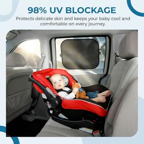 2 Pack 14.17 x 17.32 Inch Car Window Sunshades, Rear Side - Image 6