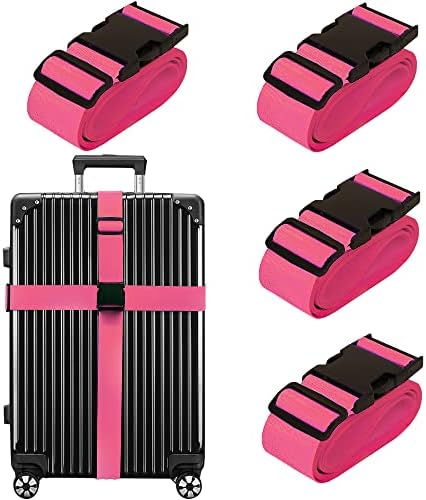 Chelmon Luggage Straps for Suitcases TSA Approved Travel Essentials 8 Pack by Chelmon