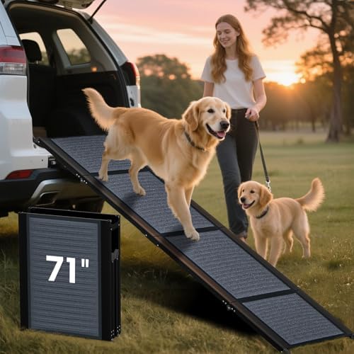 HBTower 71" L x 17.3" W Folding Dog Car Ramp by HBTower