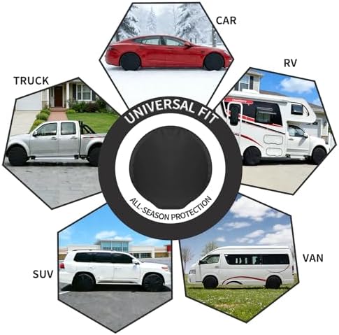 4-Pack RV Tire Covers, Waterproof & UV Resistant Wheel Covers - Image 4