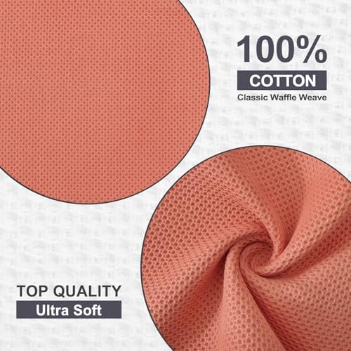 Kitinjoy 100% Cotton Waffle 6-Pack Kitchen Towels - Image 2