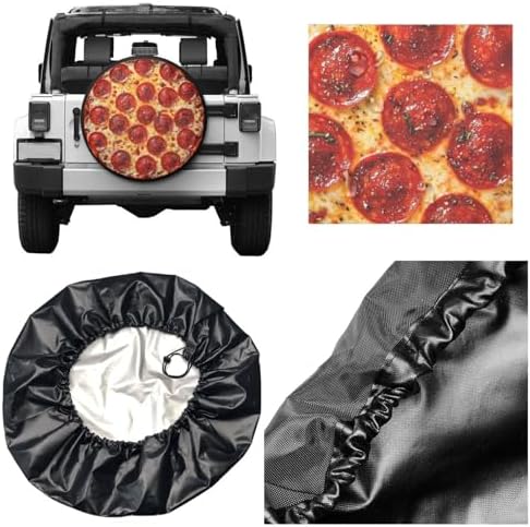 Pizza Spare Tire Cover Wheel Protectors Weatherproof Sun Protection Covers - Image 3