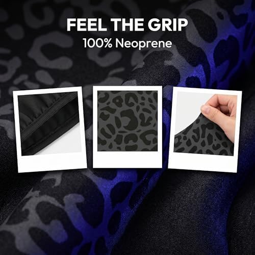 Black Leopard Print Steering Wheel Cover 15In + 2 Cheetah Car Coasters - Image 5