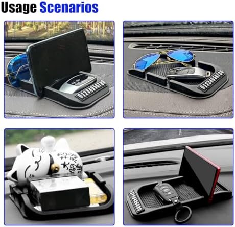 Car Dashboard Anti-Slip Mat Cell Phone Holder, Double-Groove Sticky Gripping - Image 5