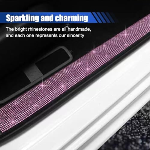 2PCS Car Door Edge Entry Guard, Bling Rhinestone Car Anti-Collision Adhesive - Image 4