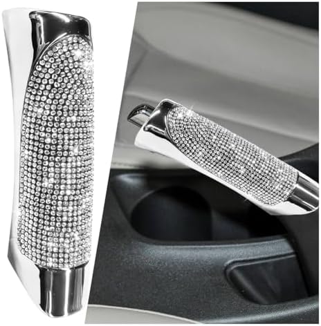 Bling Car Handbrake Cover, ABS Rhinestone Automotive Brake Levers Anti-Scratch by Unknown