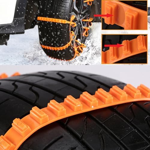 Universal Reusable Anti-Skid Nylon Tire Chains, 10/20/50Pcs Adjustable Portable - Image 3