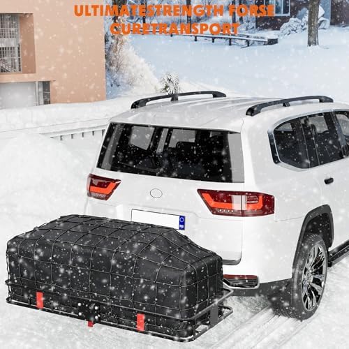 Garvee Folding Hitch Mount Cargo Carrier Basket 60" x 20" x 6", Hauling Weight - Image 7