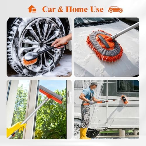 12FT Car Wash Brush with Long Handle, RV Wash Brush with Soft Chenille - Image 7