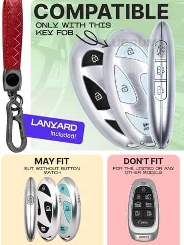 Lucrum Compatible with Hyundai Key Fob Cover & Keychain - Image 2
