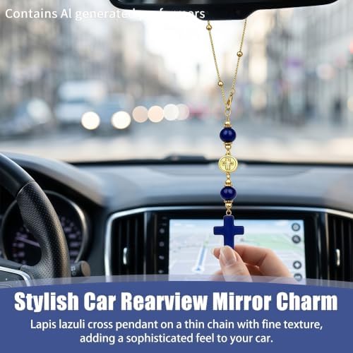 Crystal Hanging Car Charm, Stone Style Car Decor - Image 3