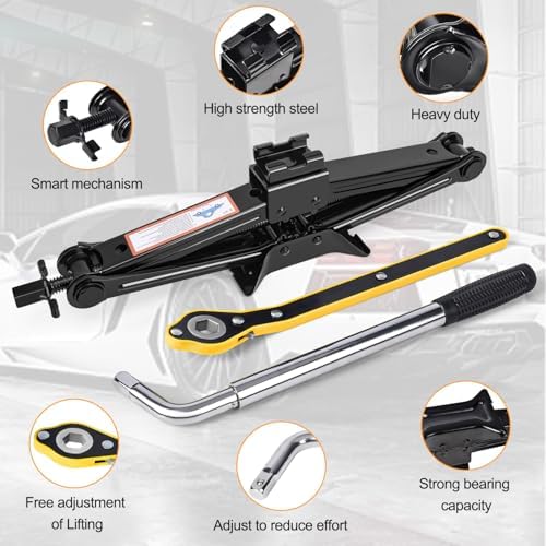 Scissor Car Jack 2.5 Ton Tire Changing Kit - Image 5