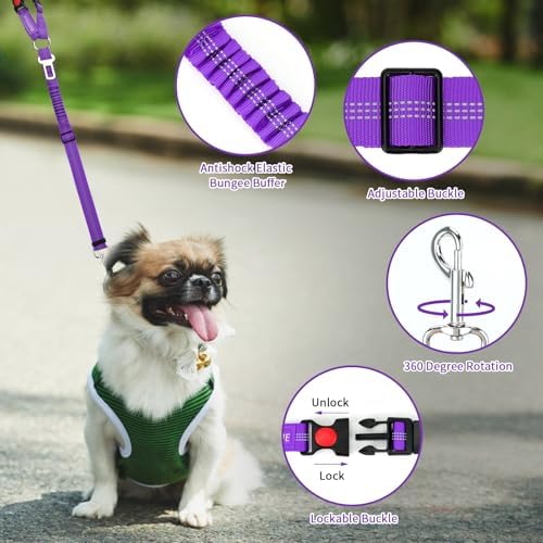 BWOGUE Dog Seat Belt for Car, Headrest Restraint Reflective Bungee, 1 Pack - Image 4