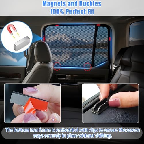 ZATOOTO Side Window Sunshades Civic 2016-2021, Breathable Mesh - Image 6