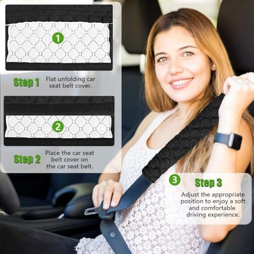 5 Pack Soft Car Seat Belt Cover Protector Comfort Auto Seatbelt Pads Strap - Image 4