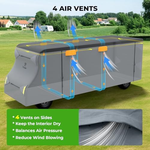 Class C RV Cover Set, Fonzier Heavy Duty 9 Layers RV Cover Fits 23-26FT - Image 5