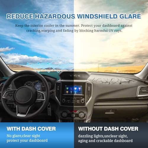 FIILINES Dash Cover for 2019-2024 Subaru Forester, Dashboard Mat Exact Fit for - Image 6