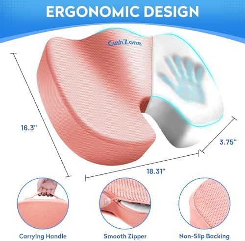 CushZone XL Memory Foam Seat Cushion - Image 3