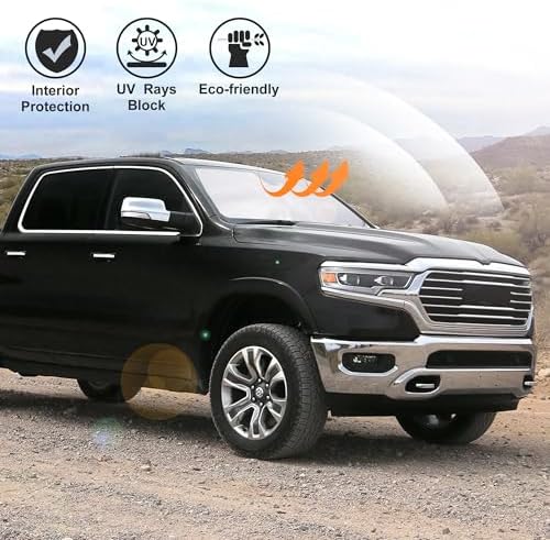 Windshield Sun Shade for 2019-2026 Dodge RAM 1500 Accessories - Image 6