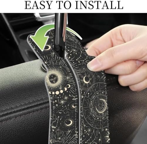 PU Leather Car Seat Hook, Storage Headrest Hanger, Cute Car Backseat Organizer - Image 5