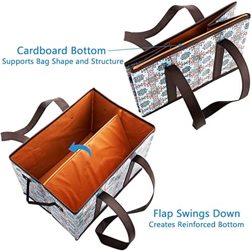 Foraineam Reusable Grocery Bags Set Durable Heavy Duty Tote Bag Collapsible - Image 4