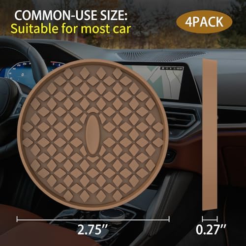 ME.FAN Car Cup Coasters Silicone Car Coasters/Cup Mats, Non-Slip Recessed Car - Image 3