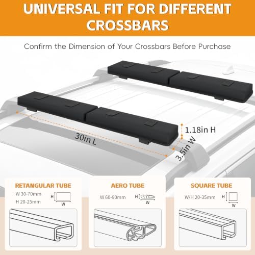 Universal Car Soft Roof Rack Pads Luggage Carrier Rack - Image 2