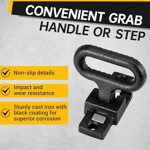 2 Pack Folding Safety Step, E-Coat Steel Heavy-Duty Fold Down Utility Body Step - Image 5