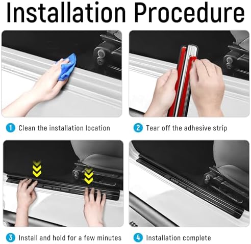 ZZEQYG 2 Pcs Front Door Sill Protector - Image 5
