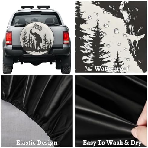Bigfoot Spare Tire Cover 14in Spare Wheel Covers Tire Storage Cover - Image 4