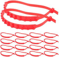 20pcs Rubber Car Tire Snow Chains Universal Anti Skid Zip Ties by Milisten