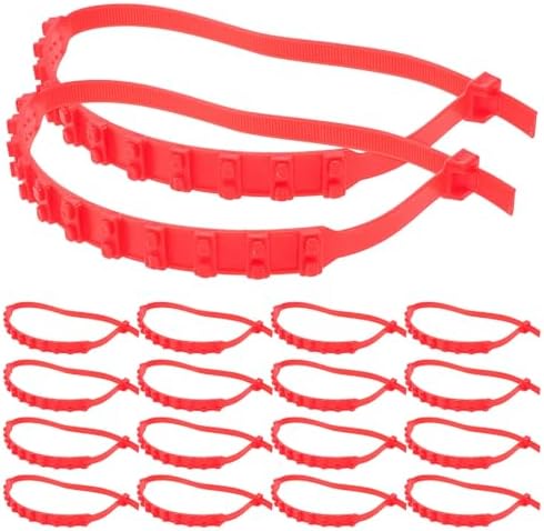 20pcs Rubber Car Tire Snow Chains Universal Anti Skid Zip Ties by Milisten