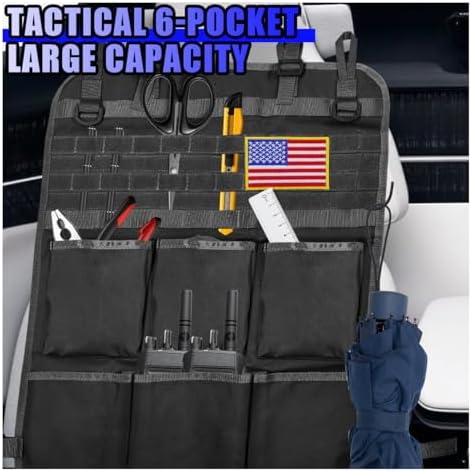 Tactical Molle Panel Car Seat Back Organizer, Waterproof Car Front Seat - Image 6
