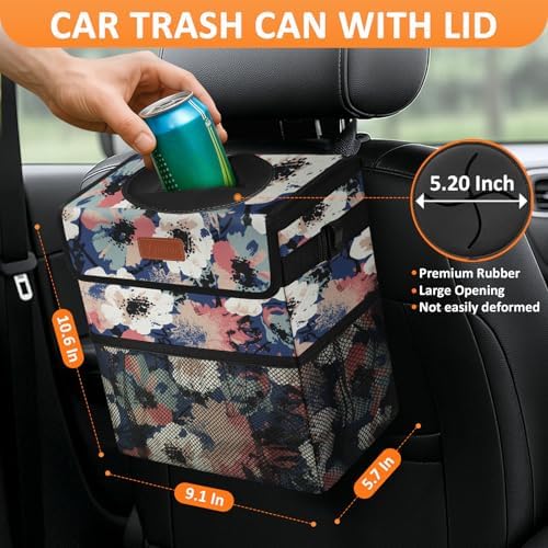 Vankor Car Trash Can with Lid Leak Proof Car Accessories - Image 2