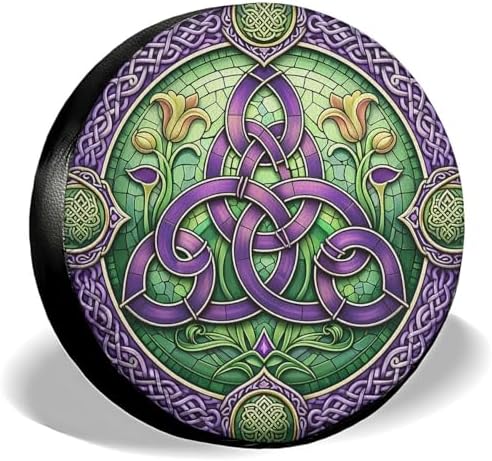 GENANY Celtic Mandala Art Thick PVC Leather Spare Tire Cover Size 16 by GENANY